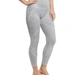 Beyond Yoga True To Stripe High Waisted 7/8 Yoga Leggings White Heather Surf Stripe CLOTHING 15 Beyond Yoga True To Stripe High Waisted 7/8 Yoga Leggings White Heather Surf Stripe CLOTHING