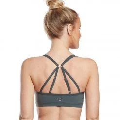 Beyond Yoga Cross Strap V-Neck Yoga Sports Bra Dark Tropic