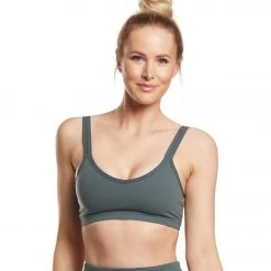 Beyond Yoga Cross Strap V-Neck Yoga Sports Bra Dark Tropic
