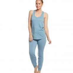 CLOTHING Beyond Yoga All About It Racerback Yoga Tank Blue Crush