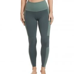 Beyond Yoga Block Out High Waisted 7/8 Yoga Leggings Aloha Green/Dark Tropic Block