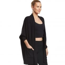 CLOTHING Beyond Yoga Brushed Up Easy Rider Origami Cardigan Black