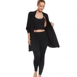 CLOTHING Beyond Yoga Brushed Up Easy Rider Origami Cardigan Black 12 CLOTHING Beyond Yoga Brushed Up Easy Rider Origami Cardigan Black