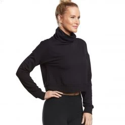 Beyond Yoga All Time Cropped Yoga Pullover Black