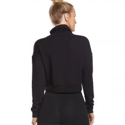 Beyond Yoga All Time Cropped Yoga Pullover Black