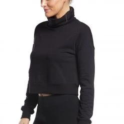 Beyond Yoga All Time Cropped Yoga Pullover Black