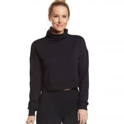 Beyond Yoga All Time Cropped Yoga Pullover Black