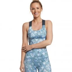 Beyond Yoga Lux Stripe Hype Cropped Yoga Tank CLOTHING