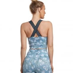 CLOTHING Beyond Yoga Lux Stripe Hype Cropped Yoga Tank Sky Blossoms