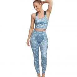 CLOTHING Beyond Yoga Lux Stripe Hype Cropped Yoga Tank Sky Blossoms