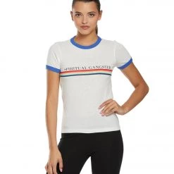 CLOTHING Spiritual Gangster SG Rainbow Tally Shrunken Tee Stone