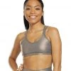 CLOTHING Beyond Yoga Dusted Double Back Yoga Sports Bra Black/White Rose Gold Dusted