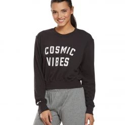 Spiritual Gangster Cosmic Crop Crew Sweatshirt Vintage Black 13 Spiritual Gangster Cosmic Crop Crew Sweatshirt Vintage Black