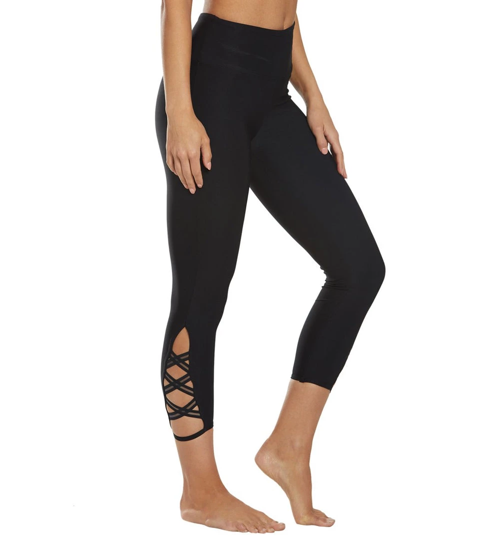 CLOTHING Marika Brandy Yoga Capris Black 3 CLOTHING Marika Brandy Yoga Capris Black