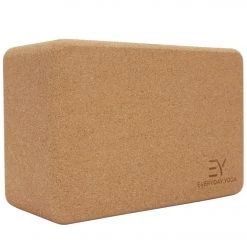 Everyday Yoga Cork Yoga Block 4 Inch Natural