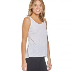 CLOTHING Balance Collection Luna Singlet Yoga Tank Top White