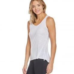 CLOTHING Balance Collection Luna Singlet Yoga Tank Top White