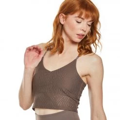 CLOTHING Beyond Yoga Mesh In Line Cropped Yoga Tank Terra Leather 11 CLOTHING Beyond Yoga Mesh In Line Cropped Yoga Tank Terra Leather
