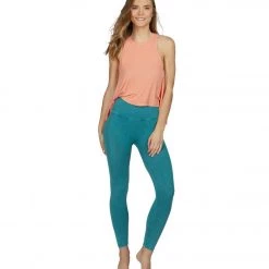 Free People High Waisted Shanti Yoga Leggings Dark Turquoise CLOTHING