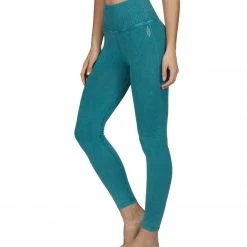 Free People High Waisted Shanti Yoga Leggings Dark Turquoise CLOTHING