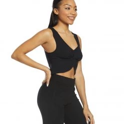 Women Free People New Moon Ribbed Top Black