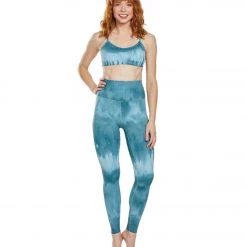 CLOTHING Beyond Yoga Olympus High Waisted 7/8 Yoga Leggings Washed Bali Blue 12 CLOTHING Beyond Yoga Olympus High Waisted 7/8 Yoga Leggings Washed Bali Blue