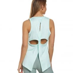Marika Nicole Singlet Yoga Tank Top Heather Fair Aqua