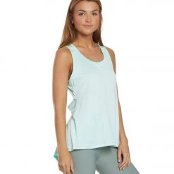 Marika Nicole Singlet Yoga Tank Top Heather Fair Aqua 11 Marika Nicole Singlet Yoga Tank Top Heather Fair Aqua