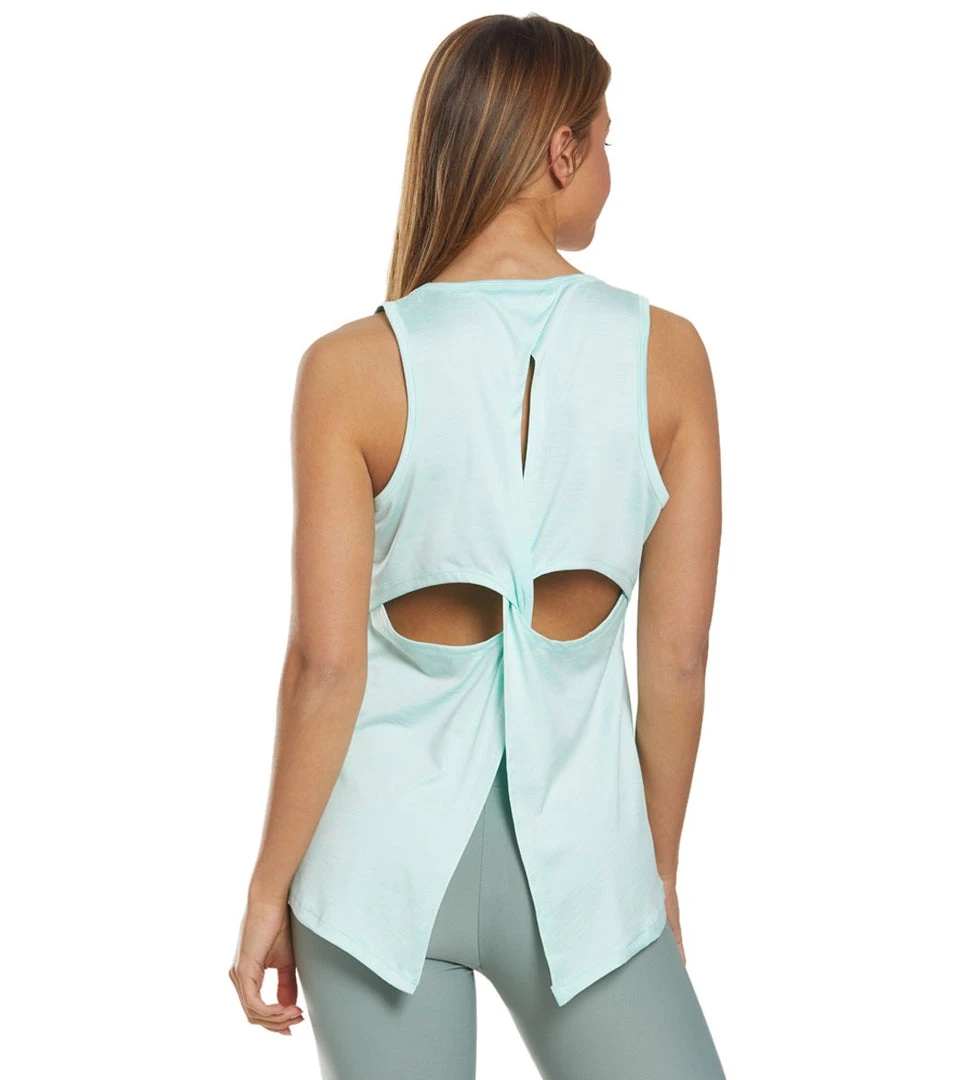 Marika Nicole Singlet Yoga Tank Top Heather Fair Aqua 9 Marika Nicole Singlet Yoga Tank Top Heather Fair Aqua