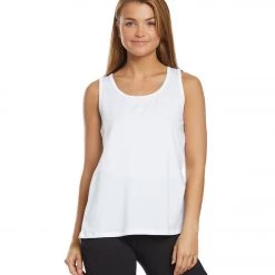 Marika Nicole Singlet Yoga Tank Top White 10 Marika Nicole Singlet Yoga Tank Top White