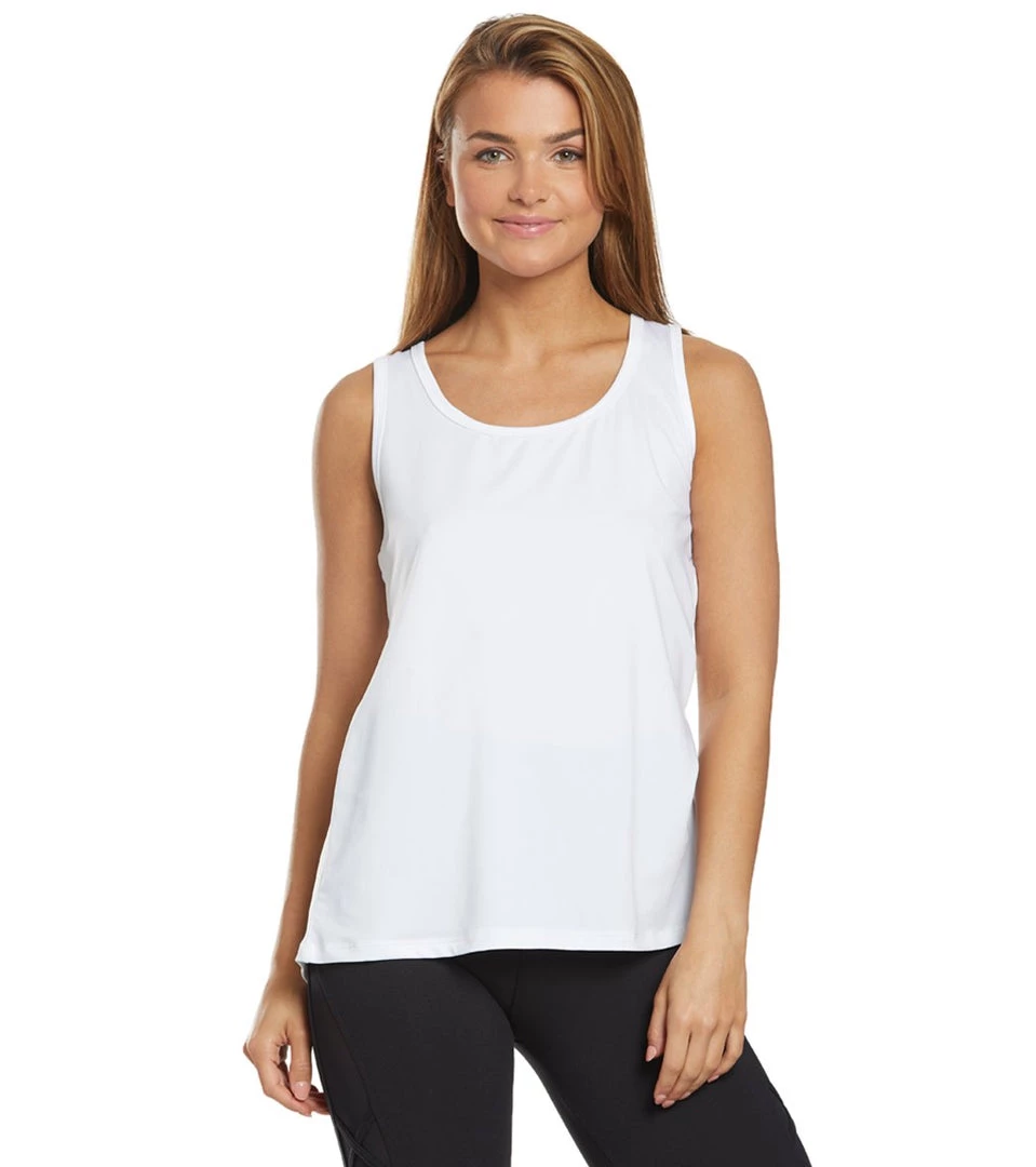 Marika Nicole Singlet Yoga Tank Top White 4 Marika Nicole Singlet Yoga Tank Top White