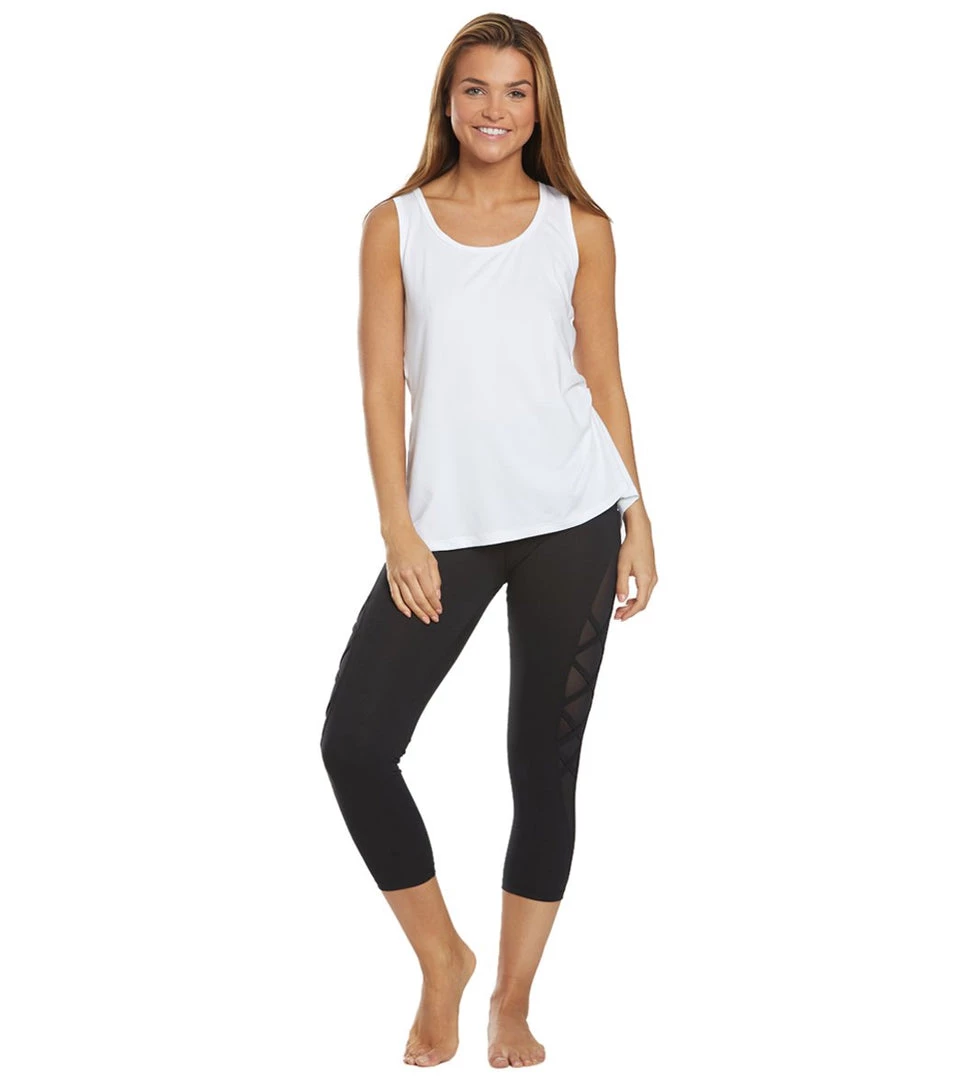 Marika Nicole Singlet Yoga Tank Top White 6 Marika Nicole Singlet Yoga Tank Top White