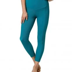 Onzie Ribbed Sweetheart 7/8 Yoga Leggings Teal Rib CLOTHING 9 Onzie Ribbed Sweetheart 7/8 Yoga Leggings Teal Rib CLOTHING