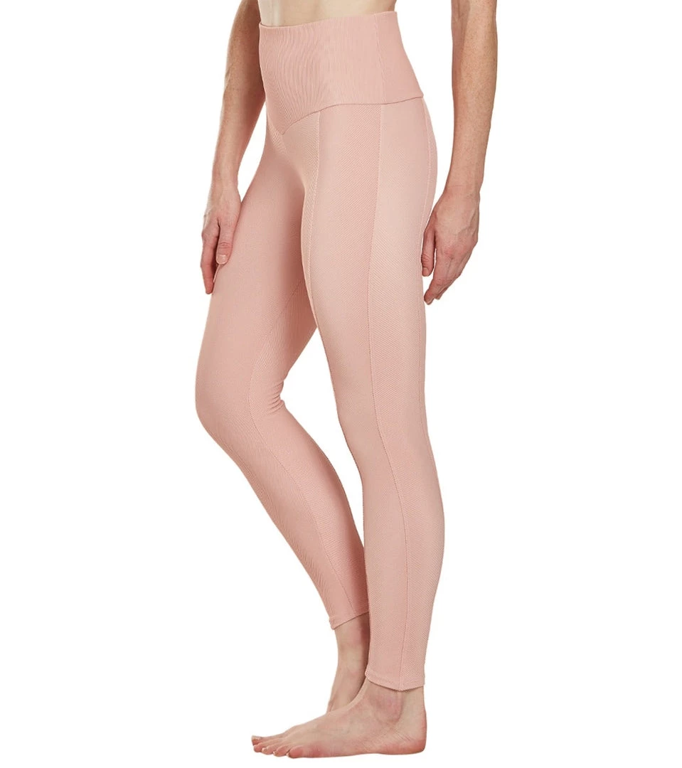 Onzie Ribbed Sweetheart 7/8 Yoga Leggings Apricot 7 Onzie Ribbed Sweetheart 7/8 Yoga Leggings Apricot