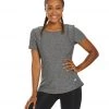 CLOTHING Marika Finish Line Short Sleeve Tee Heather Charcoal