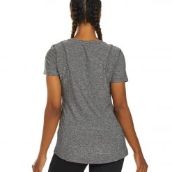 CLOTHING Marika Finish Line Short Sleeve Tee Heather Charcoal