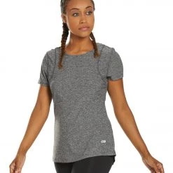 CLOTHING Marika Finish Line Short Sleeve Tee Heather Charcoal