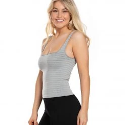 CLOTHING Free People Square One Seamless Cami Grey