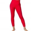 Onzie Ribbed Sweetheart 7/8 Yoga Leggings Red Rib