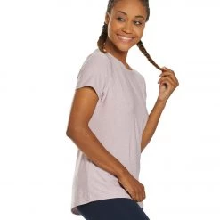 Marika Finish Line Short Sleeve Tee Heather Mauve Shadows