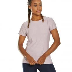 Marika Finish Line Short Sleeve Tee Heather Mauve Shadows