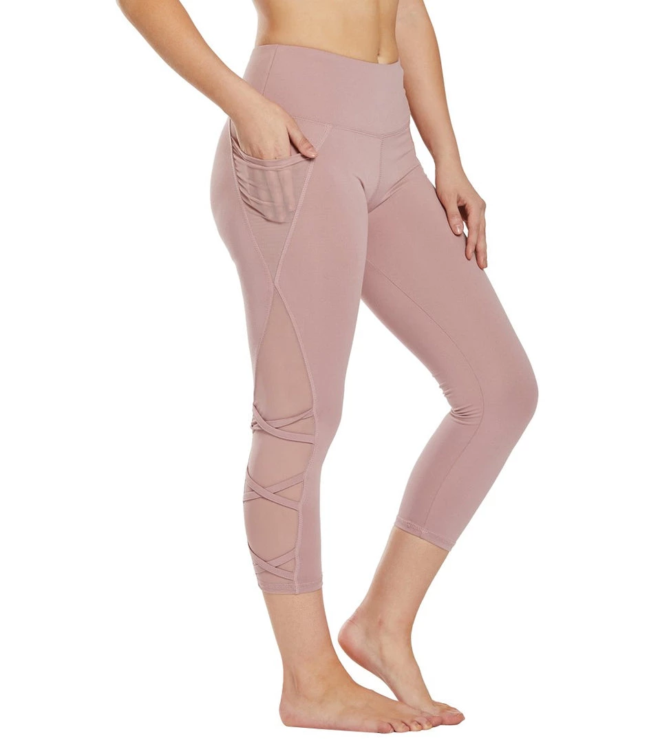 Balance Collection Candace Yoga Capris Woodrose CLOTHING 3 Balance Collection Candace Yoga Capris Woodrose CLOTHING