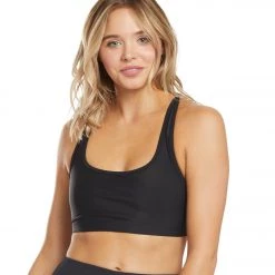 Women Onzie Bridge Yoga Sports Bra Black