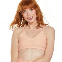 CLOTHING Beyond Yoga Drip Dot Yoga Sports Bra Coral Dust Rose Gold Drip Dot