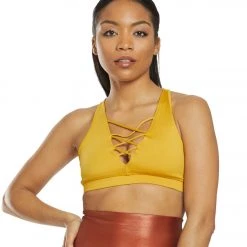 CLOTHING Mika Yoga Wear Mayana Yoga Sports Bra Mustard