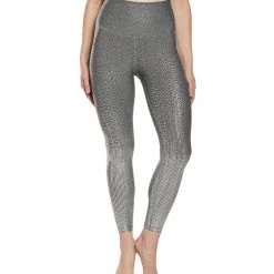 CLOTHING Beyond Yoga Drip Dot High Waisted 7/8 Yoga Leggings Black And White Silver Drip Dot