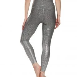 CLOTHING Beyond Yoga Drip Dot High Waisted 7/8 Yoga Leggings Black And White Silver Drip Dot