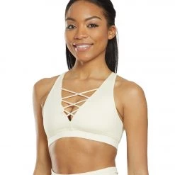 Mika Yoga Wear Mayana Yoga Sports Bra Cream CLOTHING