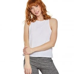 CLOTHING Beyond Yoga To The Point Yoga Tank Top White