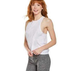CLOTHING Beyond Yoga To The Point Yoga Tank Top White